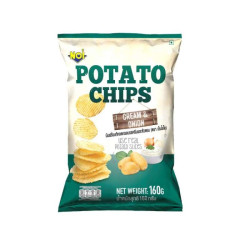 NOI POTATO CHIPS CREAM & ONION 160GM NOI POTATO CHIPS CREAM & ONION 160GM
