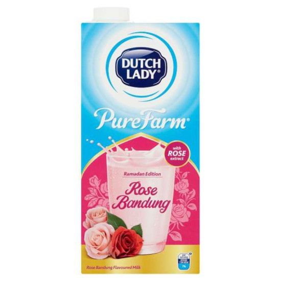 DUTCH LADY PUREFARM UHT ROSE BANDUNG 1L