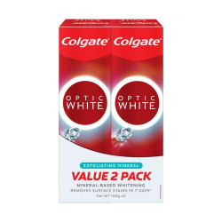 COLGATE TOOTHPASTE OPTIC WHITE EXFOLIATING 100G*2 COLGATE TOOTHPASTE OPTIC WHITE EXFOLIATING 100G*2