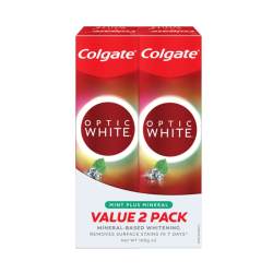 COLGATE TOOTHPASTE OPTIC WHITE MINT PLUS 100*2 COLGATE TOOTHPASTE OPTIC WHITE MINT PLUS 100*2