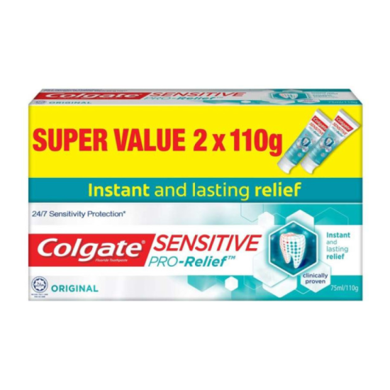COLGATE TOOTHPASTE SENSITIVE PRO RELIEF 110G*2