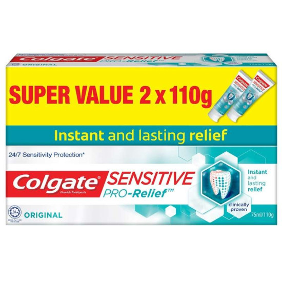 COLGATE TOOTHPASTE SENSITIVE PRO RELIEF 110G*2