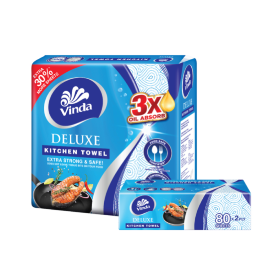 VINDA DELUXE KITCHEN TOWEL 80S*3