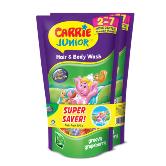 CARRIE JUNIOR HAIR BODY WASH G/GRAPERBERRY 500G*2