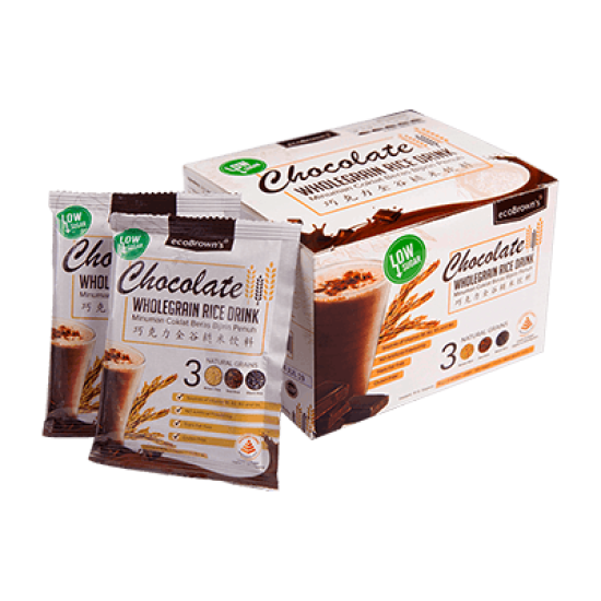 ECOBROWN'S CHOCO WHOLEGRAIN RICE DRINK LOW SUGAR 4