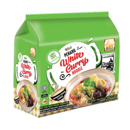 MYKUALI PENANG WHITE CURRY VEGETARIAN NOODLE 105GM