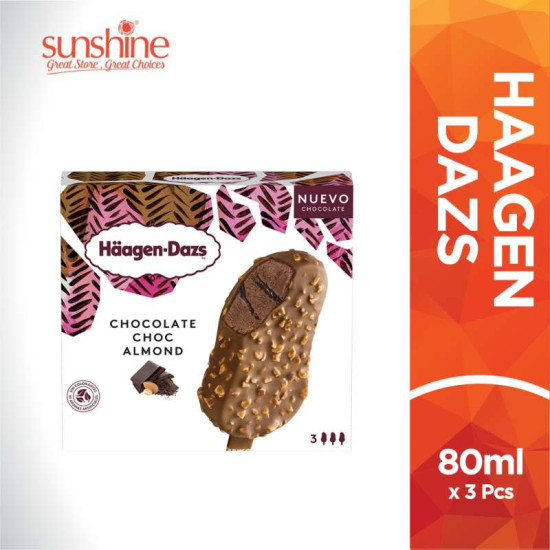 HAAGEN DAZS CHOCOLATE ALMOND MPK 80ML*3 HAAGEN DAZS CHOCOLATE ALMOND MPK 80ML*3