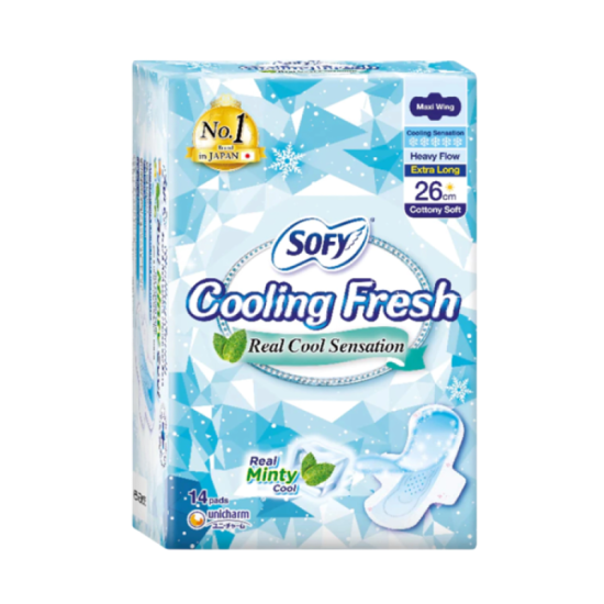 SOFY COOLING FRESH MAXI WING 26CM 14'S