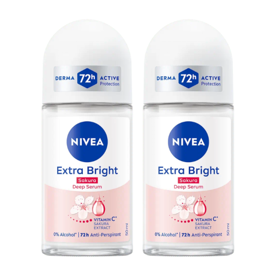 NIVEA WOMEN DEODORANT - EXTRA BRIGHT SAKURA 50ML*2