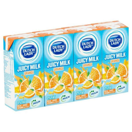 DUTCH LADY JUICY MILK ORANGE UHT 200ML*4