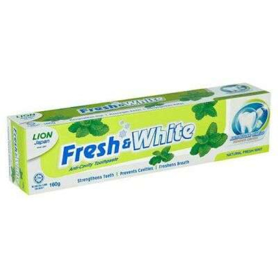 FRESH & WHITE TOOTHPASTE NATURAL FRESH MINT 160GM