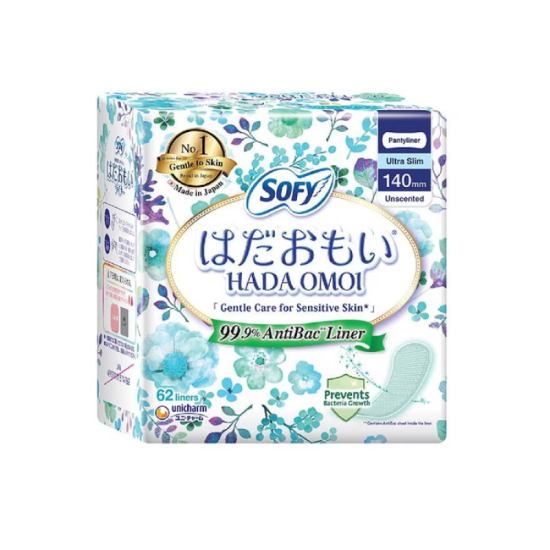 SOFY HADAOMOI PANTY LINER ANTIBAC 14CM 62'S