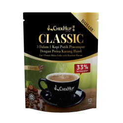 CHEK HUP WHITE COFFEE 3IN1 CLASSIC HAZELNUTS 37G*1