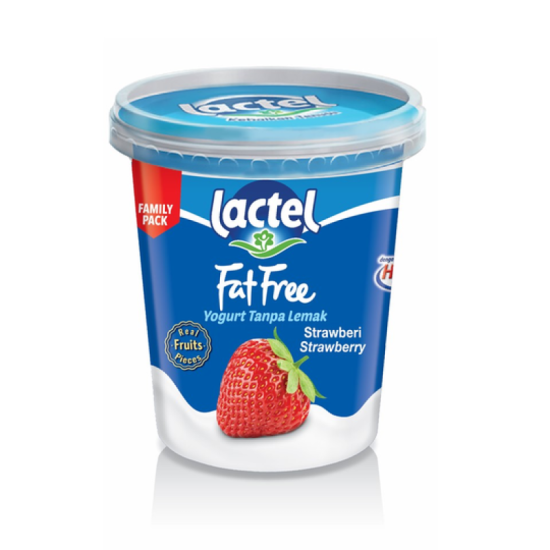 LACTEL FATFREE YOGURT STRAWBERRY 470G