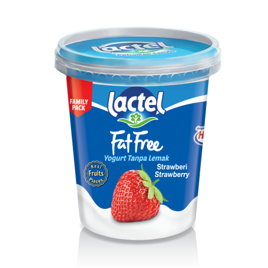 LACTEL FATFREE YOGURT STRAWBERRY 470G