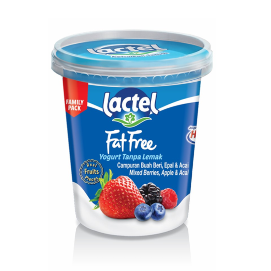 LACTEL FATFREE YOGURT MIX BERRIES 470G