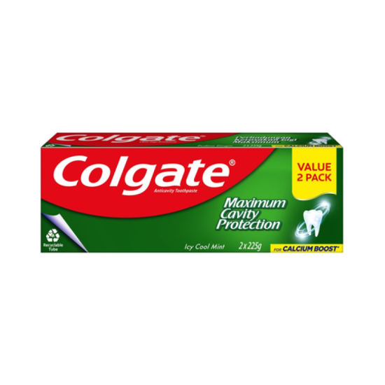 COLGATE TOOTHPASTE ICY COOL MINT 225G*2