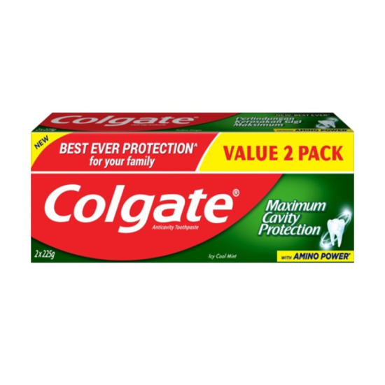 COLGATE TOOTHPASTE ICY COOL MINT 225G*2