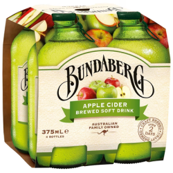 BUNDABERG TROPICAL APPLE CIDER 375ML*4 BUNDABERG TROPICAL APPLE CIDER 375ML*4
