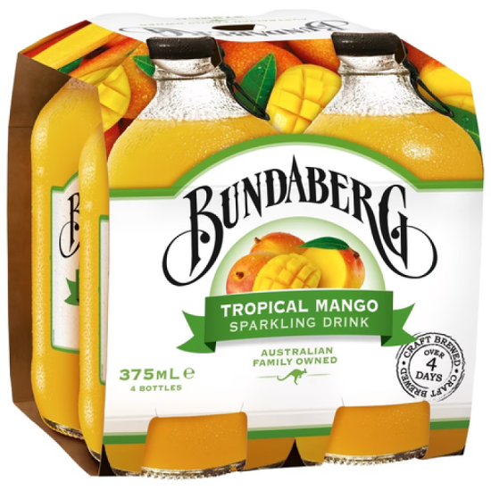 BUNDABERG TROPICAL MANGO 375ML*4