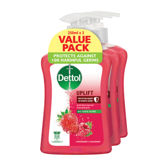 DETTOL HAND WASH STRAWBERRY 250ML*3