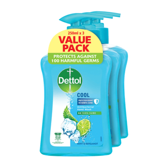 DETTOL HAND WASH COOL 250ML*3