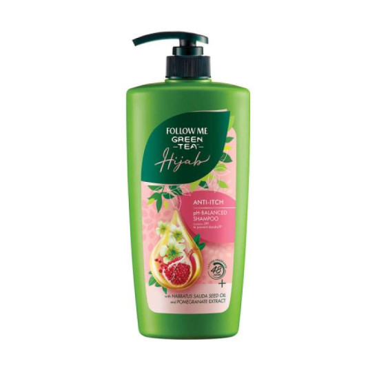 FOLLOW ME GREEN TEA HIJAB SHAMPOO ANTI ITCH 650ML