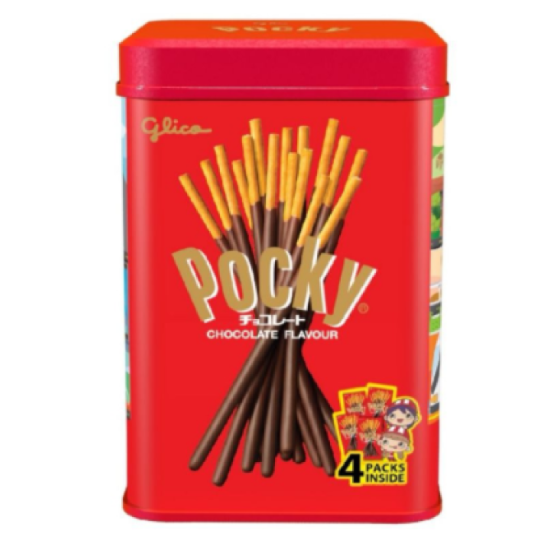 POCKY FESTIVE TIN CHOCOLATE 160GM