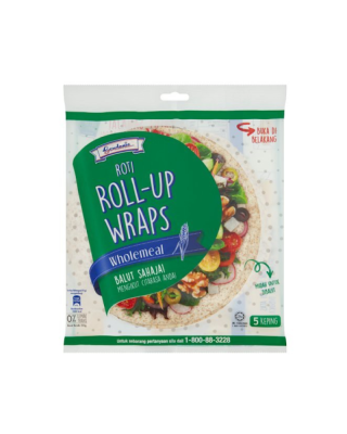 GARDENIA ROLL-UP WRAPS WHOLEMEAL 225GM