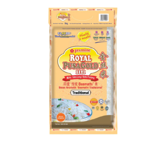 JASMINE ROYAL PUSA GOLD 1121 BASMATHI RICE 5KG