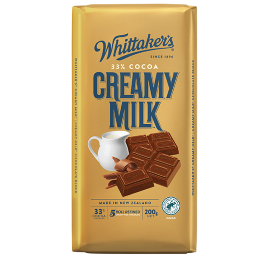 WHITTAKER'S BLOCKS CREAMY MILK 200GM