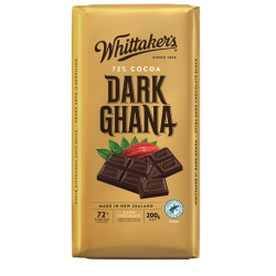 WHITTAKER'S BLOCKS DARK GHANA 200GM WHITTAKER'S BLOCKS DARK GHANA 200GM