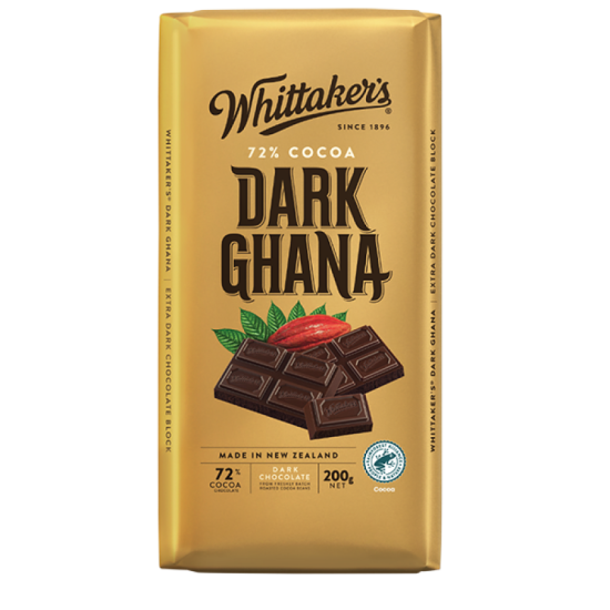 WHITTAKER'S BLOCKS DARK GHANA 200GM