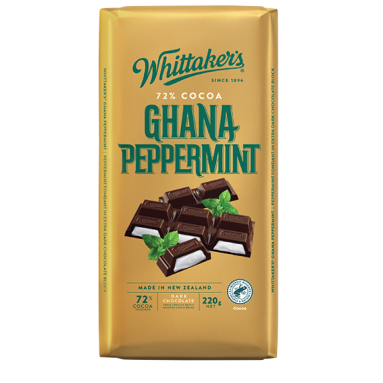 WHITTAKER'S BLOCKS DARK PEPPERMINT 200GM