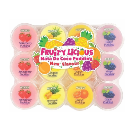 COCON NATA PUDDING FRUITY LICIOUS MIXED 80GM*12