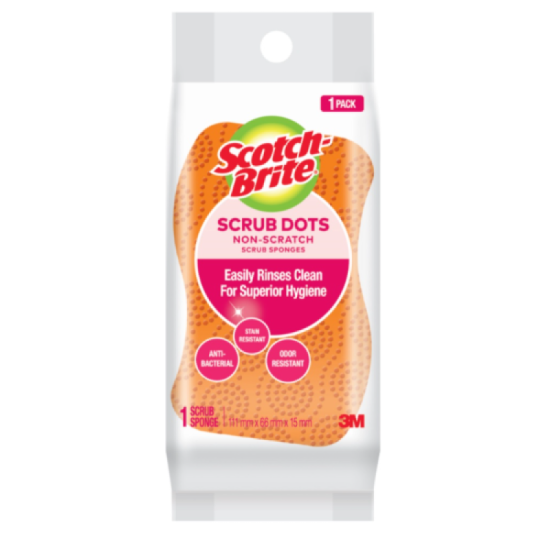 SCOTCH BRITE SCRUB DOTS NS 1PK SE 12PK/CV