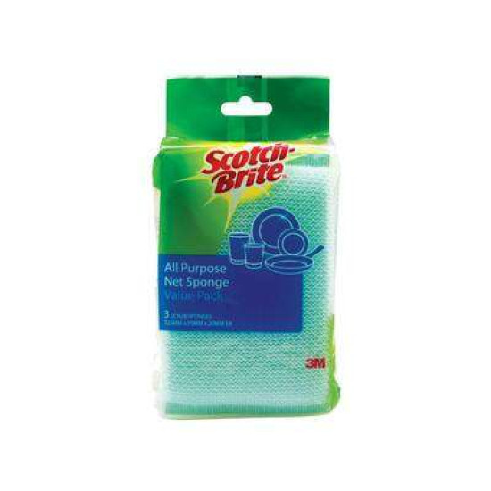 SCOTCH BRITE ALL PURPOSE NET SPONGE 3PCS 