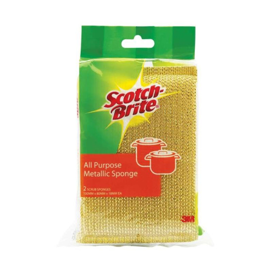 SCOTCH BRITE ALL PURPOSE METALLIC SPONGE 2PCS 