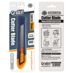 GRABBIT 18MM AUTO-LOCK PLASTIC SNAP-OFF BLADE CUTT GRABBIT 18MM AUTO-LOCK PLASTIC SNAP-OFF BLADE CUTT