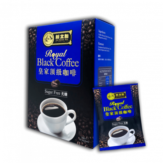 SIN BOON KEE ROYAL BLACK COFFEE (SUGAR FREE) 18GM*10