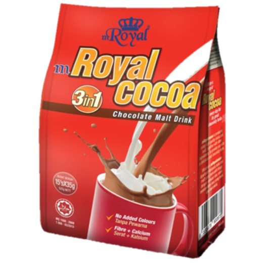 M ROYAL 3IN1 CHOCOLATE MALT 35GM*15 M ROYAL 3IN1 CHOCOLATE MALT 35GM*15
