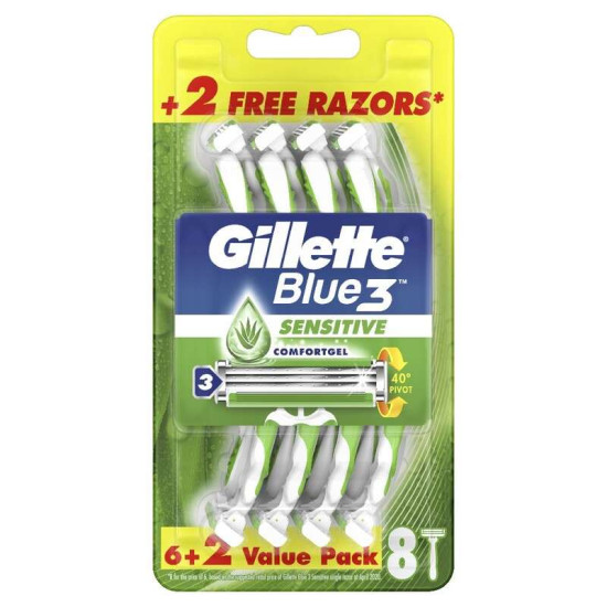 GILLETTE BLUE3 SENSITIVE 8'S