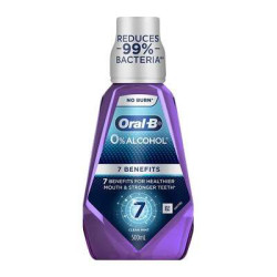 ORAL-B MOUTHWASH RINSE 7 BENEFITS 500ML ORAL-B MOUTHWASH RINSE 7 BENEFITS 500ML