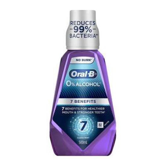 ORAL-B MOUTHWASH RINSE 7 BENEFITS 500ML