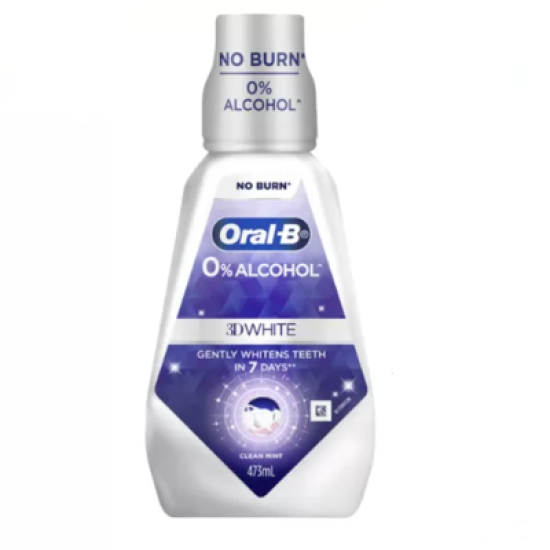 ORAL-B MOUTHWASH RINSE 3D WHITE 473ML