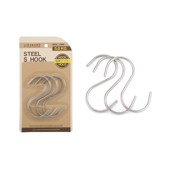 FUKURO STAINLESS STEEL S HOOK M (3 PCS)