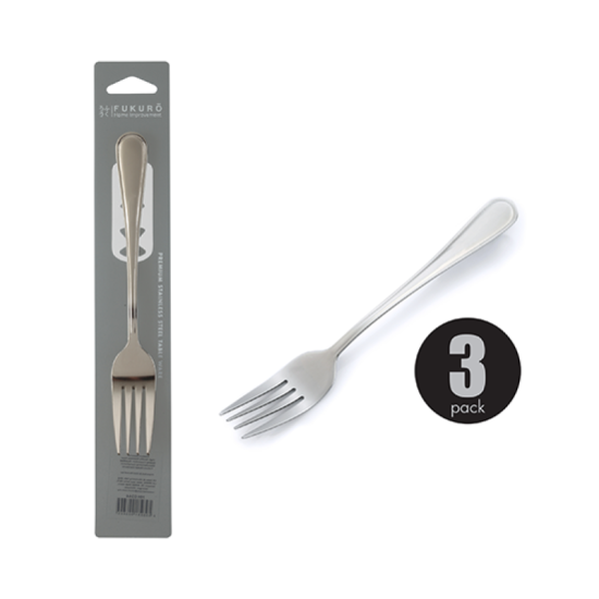 FUKURO STAINLESS STEEL DESSERT FORK (3 PCS)