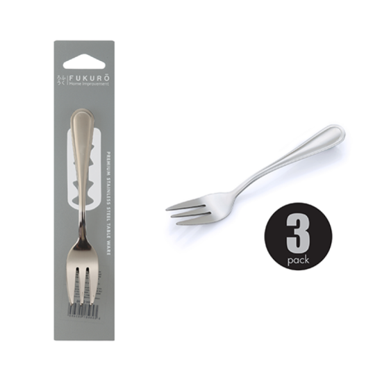 FUKURO STAINLESS STEEL CAKE FORK (3 PCS)