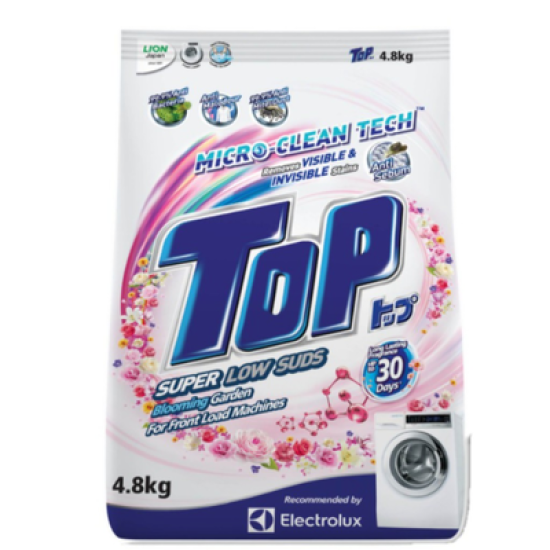 TOP LOW SUDS DET POWDER BLOOMING GARDEN 4.8kg