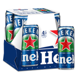 HEINEKEN 0.0 Sleek DE'ALC BEER 330ML*4 HEINEKEN 0.0 Sleek DE'ALC BEER 330ML*4